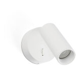 Faro stan applique murale de lecture stan slim blanche gu10 avec interrupteur