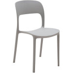 Lot de 4 chaises empilables en polypropylène gris Lot de 4 chaises empilables en polypropylène gris