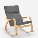 Fauteuil � bascule au design scandinave ergonomique aalborg - gris