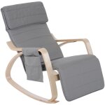 Homcom - fauteuil à bascule - fauteuil relax repose - pied réglable, poche rangement, tétière - bois ... Homcom - fauteuil à bascule - fauteuil relax repose - pied réglable, poche rangement, tétière - bois ...