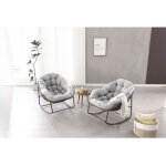 Fauteuil � bascule xxl - rotin tress� - coussin �pais - structure en acier - usage int�rieur / ext�rieur ...