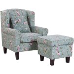 Beliani - fauteuil bergère en tissu vert motif floral multicolore avec repose - pied assorti confortable ... Beliani - fauteuil bergère en tissu vert motif floral multicolore avec repose - pied assorti confortable ...