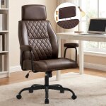 Fauteuil de bureau ergonomique avec appui - t�te r�glable, en cuir pu, avec dossier inclinable et hauteur ...