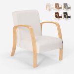 Fauteuil de bureau ergonomique en bois design scandinave frederiksberg - blanc