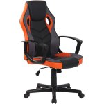 Clp - fauteuil de bureau / gaming glendale en similicuir et tissu en maille noir / orange Clp - fauteuil de bureau / gaming glendale en similicuir et tissu en maille noir / orange