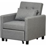 Homcom - fauteuil chauffeuse canapé - lit convertible 1 place dossier inclinable 3 positions coussin ... Homcom - fauteuil chauffeuse canapé - lit convertible 1 place dossier inclinable 3 positions coussin ...