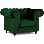 Deco in paris - fauteuil chesterfield en velours vert - wilston