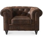 Intensedeco - fauteuil chesterfield vintage