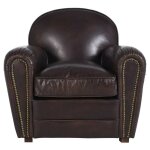 Fauteuil club cuir 67x80x76cm