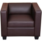 Mendler - fauteuil club / lounge lille, 86x75x70cm, simili - cuir, caf