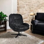 Fauteuil confort pivotant tissu doux gris fonc� iena