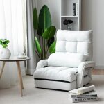 Costway - fauteuil convertible, chauffeuse convertible 1 place en tissu gris avec oreiller, 5 positions ... Costway - fauteuil convertible, chauffeuse convertible 1 place en tissu gris avec oreiller, 5 positions ...