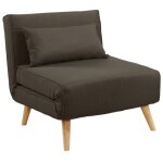 Fauteuil convertible posio en tissu - taupe