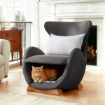 Fauteuil de d�tente avec niche pour animal, design requin - baleine, tissu anti - griffures, cadre en ...