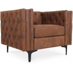 Intensedeco - fauteuil edward vintage pieds noirs