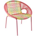 Fauteuil enfant multicolore en polyrésine Fauteuil enfant multicolore en polyrésine