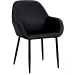 The home deco factory - fauteuil velours côtelé giulia noir The home deco factory - fauteuil velours côtelé giulia noir
