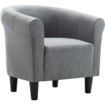 Fauteuil gris fonc� tissu vidaxl