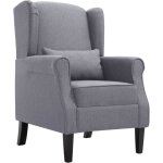 Fauteuil gris fonc� tissu vidaxl