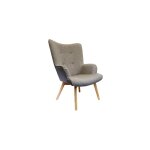 The home deco factory ? fauteuil relax helsinki gris patchwork ? h�v�a ? dimensions l. 67, 5 x l. 70 ...