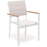 Fauteuil hills blanc 56x65x87, bioclimatique et empilable