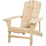 Fauteuil de jardin adirondack dim. 78l x 89p x 88h cm bois massif sapin naturel