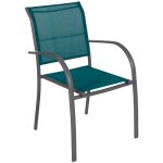Hesperide - fauteuil de jardin empilable piazza bleu canard & graphite en aluminium traité époxy - hespéride ... Hesperide - fauteuil de jardin empilable piazza bleu canard & graphite en aluminium traité époxy - hespéride ...