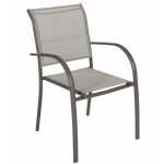 Hesperide - fauteuil de jardin empilable piazza noisette & tonka aluminium traité époxy - hespéride Hesperide - fauteuil de jardin empilable piazza noisette & tonka aluminium traité époxy - hespéride