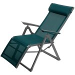 Hesperide - fauteuil de jardin inclinable decima bleu canard & graphite 8 positions en aluminium trait� ...