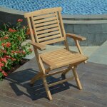 Teck'attitude - fauteuils de jardin pliants en teck massif barbade (lot de 2) Teck'attitude - fauteuils de jardin pliants en teck massif barbade (lot de 2)