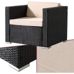 Arebos - fauteuil de jardin en rotin mobilier de jardin balcon chaise de patio Arebos - fauteuil de jardin en rotin mobilier de jardin balcon chaise de patio