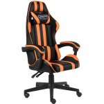 Fauteuil de jeux vid�o noir et orange similicuir vidaxl