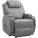 Homcom - fauteuil luxe de relaxation et massage inclinaison dossier repose - pied électrique revêtement ... Homcom - fauteuil luxe de relaxation et massage inclinaison dossier repose - pied électrique revêtement ...