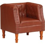 Fauteuil marron cuir v�ritable vidaxl