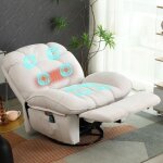 Fauteuil de massage �lectrique inclinable, massage par vibration, chauffage, connecteurs type c et usb, ...