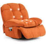 Fauteuil de massage �lectrique orange, canap� de massage � airbags multi - corps, fauteuil pivotant r�glable ...