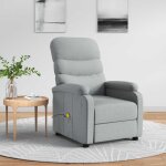 Fauteuil de massage gris clair tissu