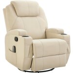 Fauteuil de massage - homcom - inclinable - dossier et repose - pieds rglable - revtement synthtique ...