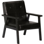 Fauteuil noir cuir v�ritable 4