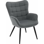 Woltu - fauteuil � oreilles en velours c�tel� 65 x 64 x 90 cm, fauteuil relax moderne, fauteuil lounge ...