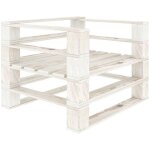 Vidaxl - fauteuil palette de jardin bois blanc