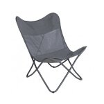Fauteuil papillon camping gabicce gris 77, 5x81x89h cm