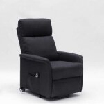Fauteuil relax lectrique inclinable avec releveur et roulettes giorgia - noir