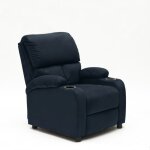 Le roi du relax ? fauteuil relax inclinable en microfibre velours ? repose - pieds int�gr� ? dossier ...