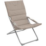 Hesperide - fauteuil relax de jardin milos taupe en acier trait� �poxy et polyester matelass� - hesp�ride ...