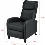 Helloshop26 - fauteuil relaxant avec dossier inclinable et repose - pieds housse pu synthtique 102x60x92 ...
