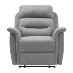 Usinestreet - fauteuil de relaxation 1 place en tissu gris lon - gris clair