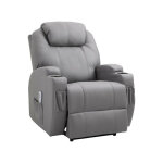 Mh - fauteuil de relaxation électrique charlotte gris Mh - fauteuil de relaxation électrique charlotte gris