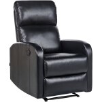 Beliani - fauteuil de relaxation inclinable en cuir pu noir avec port usb idéal pour soirée télé et cinéma ... Beliani - fauteuil de relaxation inclinable en cuir pu noir avec port usb idéal pour soirée télé et cinéma ...