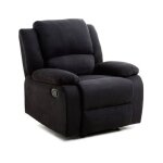Paris prix - fauteuil de relaxation microfibre 'polo' 96cm noir